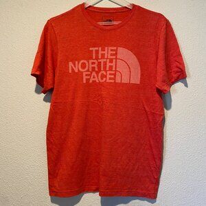 The North Face Red Logo T-Shirt Medium  Outdoor Cotton Blend‎ Tee